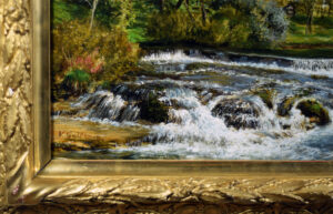 Antique Painting by Victor Guillemin - Bucolic Landscape of the Doubs River (1831-1906) - Image 5